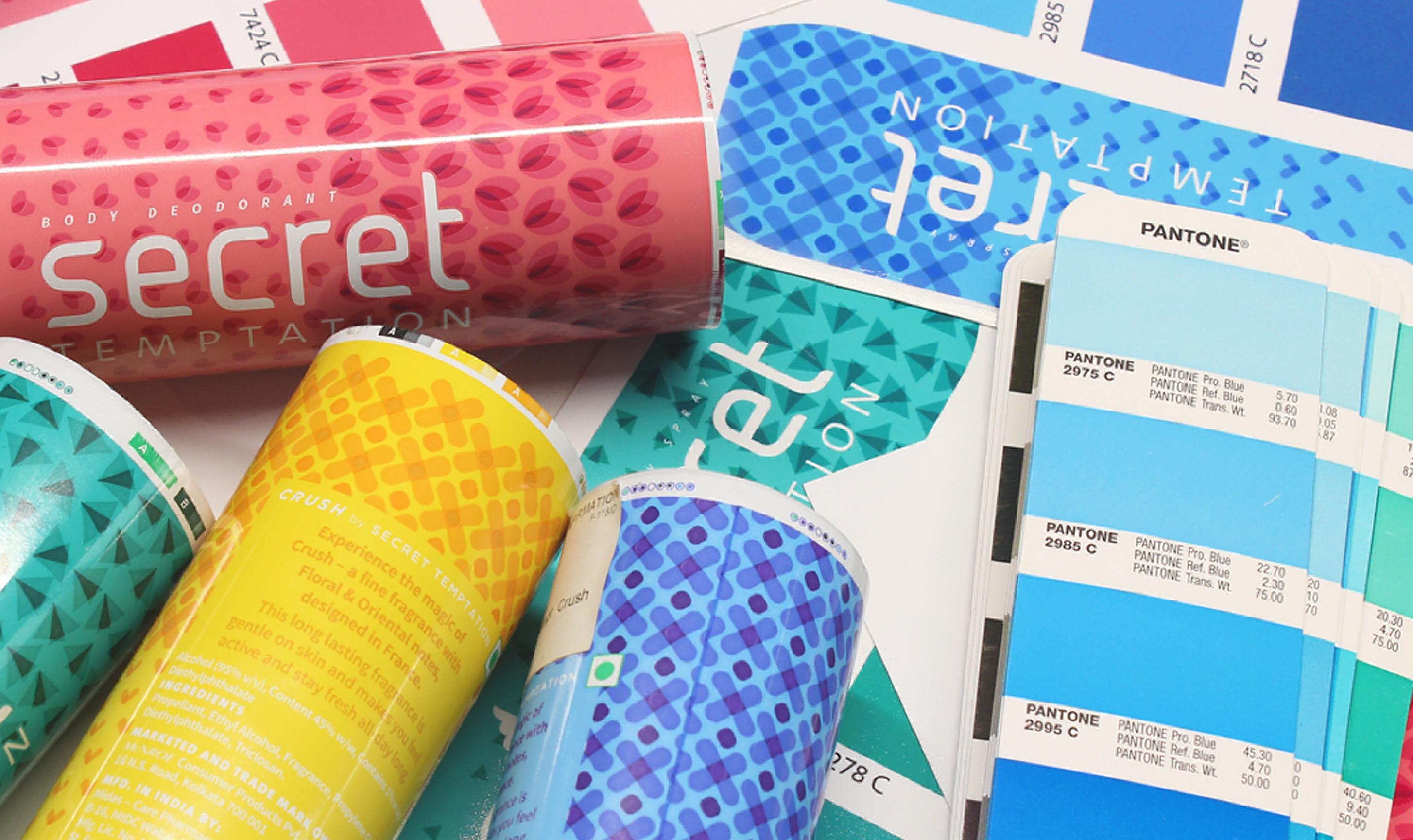 Matching colour specs of the printed samples with the given Pantone shades