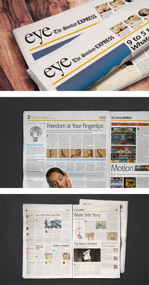 Eye Supplement newspaper design