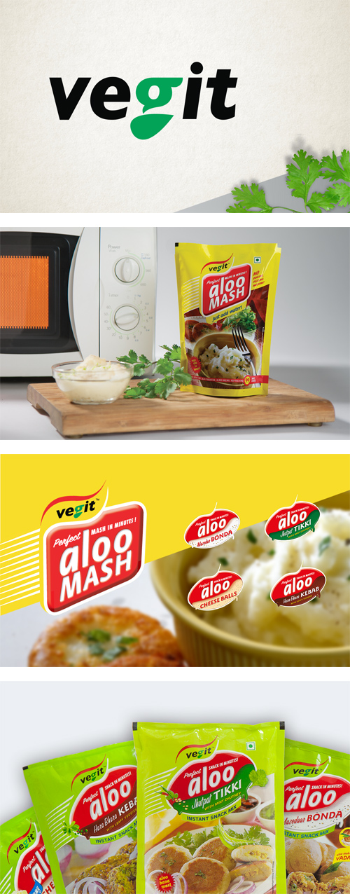 identity & Aloo mash packaging