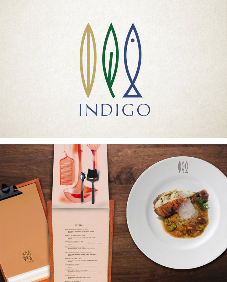 Indigo Restaurant identity